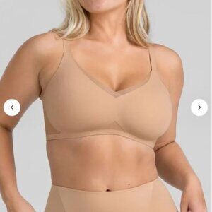 Honeylove Sand Tan Nude Wireless Crossover Bra Size XL 38D/DD (E)